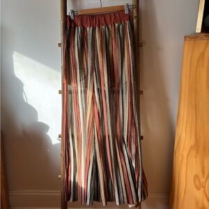 Jucca Rust and Gold Metallic large pants